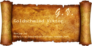 Goldschmied Viktor névjegykártya
